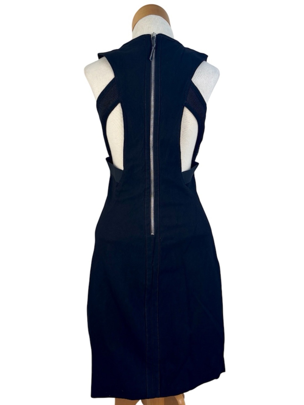 Helmut Lang Black Cut Out Sleeveless Mini Dress